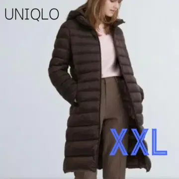 미사용 유니클로 울트라 라이트 다운 롱 코트 XXL 브라운