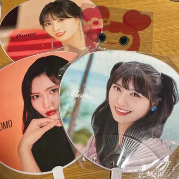 새상품 TWICE MOMO 허벅지 부채 3개 세트 덤 1개