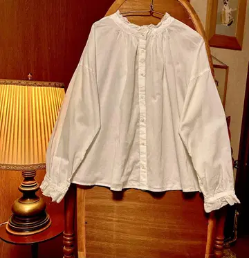 70년대 유럽 프랑스 앤티크 빈티지 프릴 블라우스