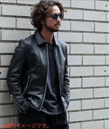 인기 L 사이즈 NANO UNIVERSE 시어링 가죽 명작 싱글 라이더