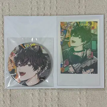 니지산지 사에키 잇테츠 생일 굿즈 캔뱃지 폴라로이드풍 카드