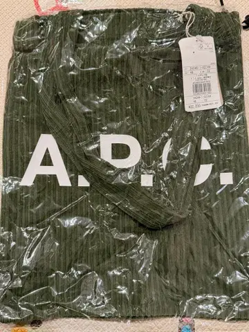 apc 아페쎄 코듀로이 토트백