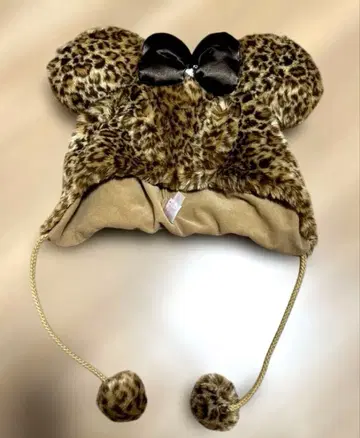 디즈니 팬캡 미니 레오파드 무늬 브라운 단종 레어