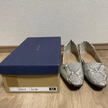 WASH 스네이크 패턴 플랫슈즈 M