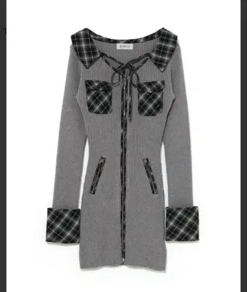 BUBBLES 프론트 지퍼 니트 원피스