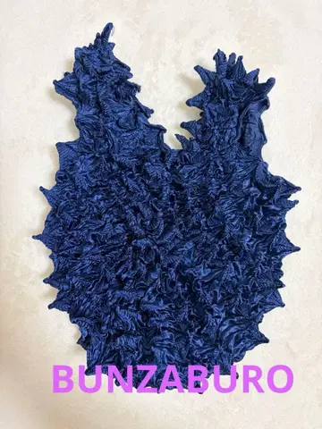 BUNZABURO 프릴 네이비 에코백