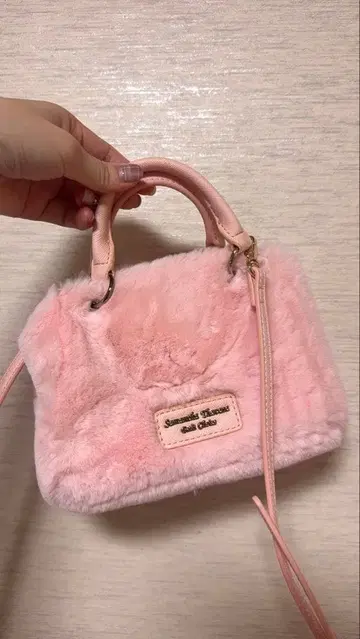 새상품 Samantha Thavada 숄더백 퍼 핑크 2WAY