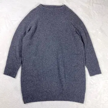 프레임워크 니트 무릎 기장 원피스 루즈핏 그레이 프리 사이즈 울