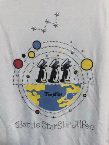 배틀 스타쉽 ALFEE 펭귄 돌먼 티셔츠