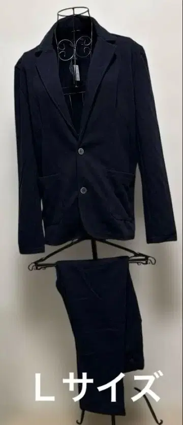 남성용 수트 셋업 상하의 L 미사용 새상품 네이비 택 포함