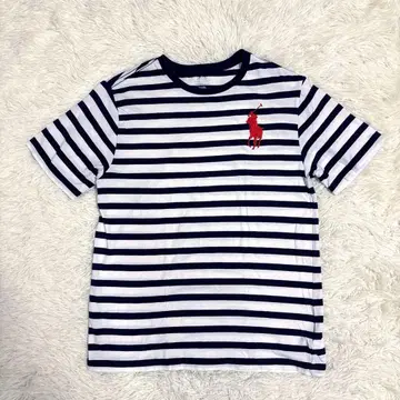 폴로 랄프로렌 빅 포니 자수 보더 T셔츠 키즈 170 XL