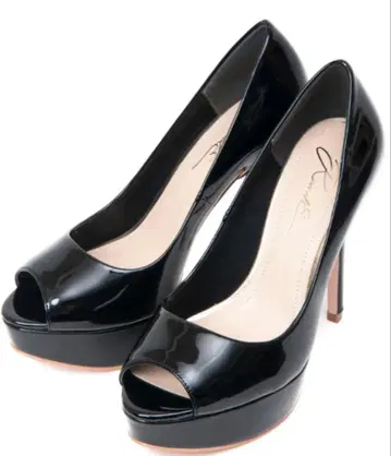 블랙 오픈토 하이힐