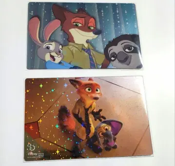 주토피아 닉 엽서 홀로그램 가공