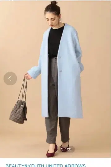 BY:SP130 후드 & 칼라리스 코트 스카이블루