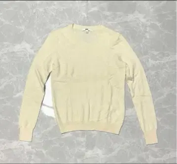 UNIQLO 캐시미어 100% 크루넥 니트 S 베이지