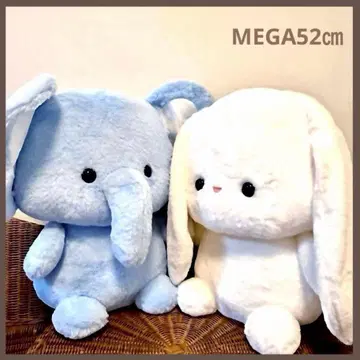 베이비 애니멀즈 BIG 봉제 인형 [ 2종 세트 ] 코끼리/토끼