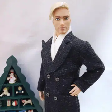 바비 켄 사이즈 테일러드 롱 코트