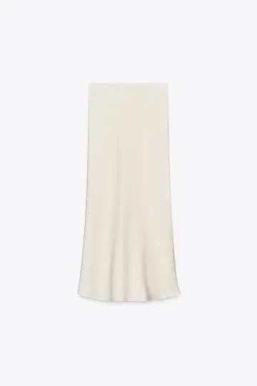 ZARA 새틴 스커트 화이트