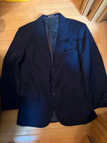 네이비 스트라이프 테일러드 자켓