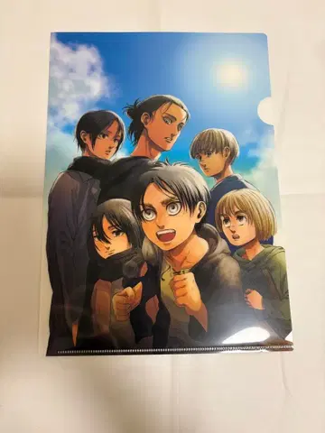 진격의 거인 칠판 아트 원작 그림 A4 클리어 파일 당선품 5장