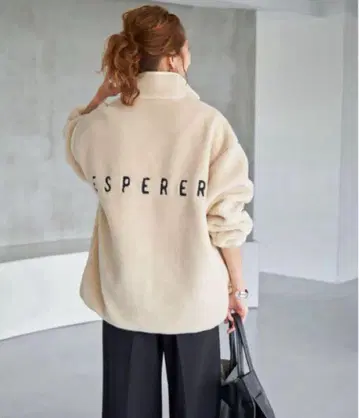 스픽 앤 스팬 백 로고 보아 블루종 내추럴 사이즈 36 미사용 새상품