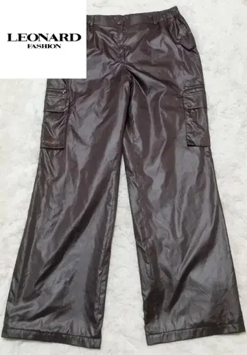 LEONARD FASHION 브라운 카고 팬츠