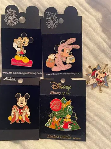 디즈니 미키 미국 핀 배지 부활절 베어 더피