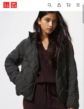 유니클로 퍼프 테크 후드티