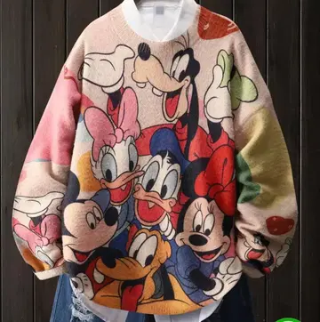 미키마우스 플리스 긴팔 스웨터 XXL