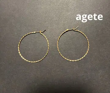 agete 아가트 후프 귀걸이 K10YG