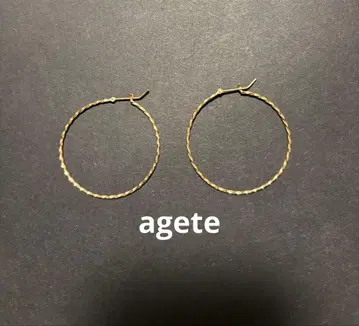 agete 아가트 후프 귀걸이 K10YG