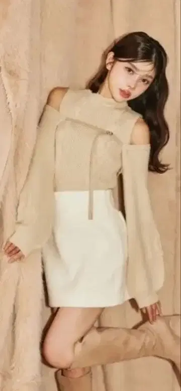 darich 하이웨스트 커브 타이트 미니 스커트