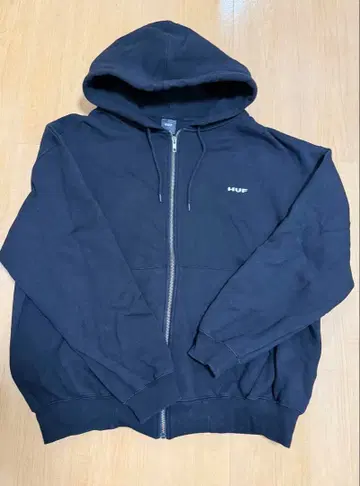 HUF 지퍼 후드티 L 사이즈 블랙