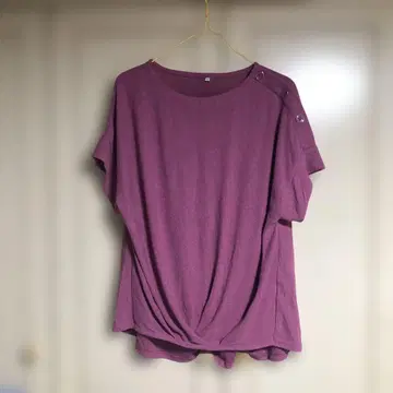 퍼플 드레이프T셔츠 반팔