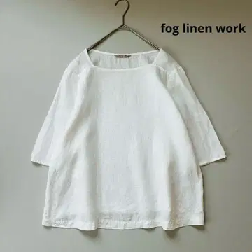 fog linen work 린넨 칠부 소매 셔츠 화이트