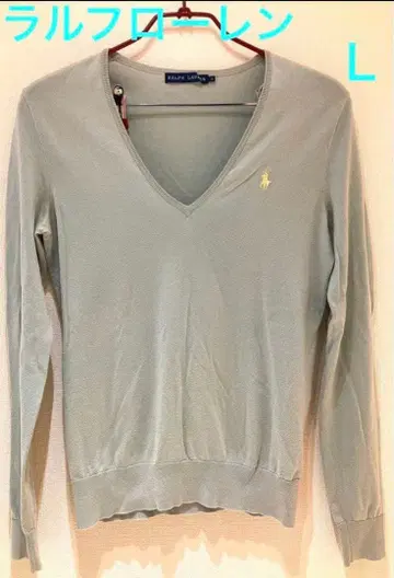 새상품급 랄프 로렌 V넥 스웨터 L 얇은 소재