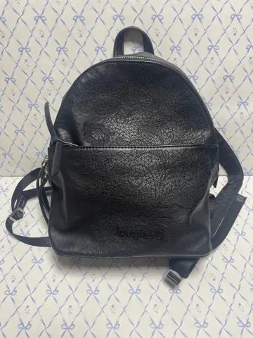 Desigual 가죽 백팩 블랙