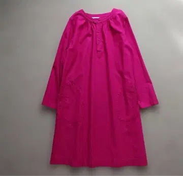 캐틀세존 린넨 혼방 밴드 카라 튜닉 원피스