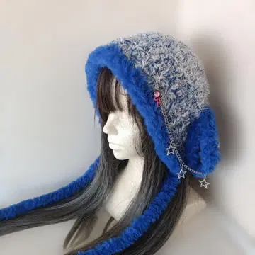 양 보닛 핸드메이드 비니 그런지 y2k 고양이 귀 니트 모자 손뜨개질