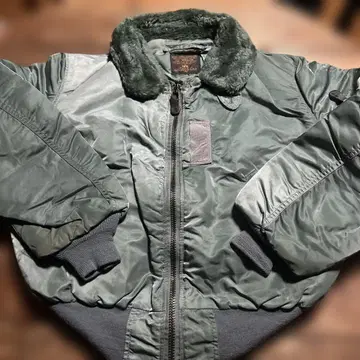 MILITARY ALPHA B-15D 플라이트 자켓 그린 M 사이즈