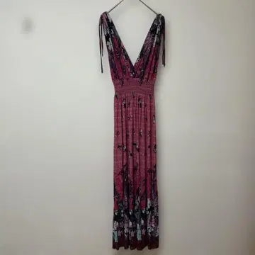 꽃무늬 V넥 원피스 [ L ]