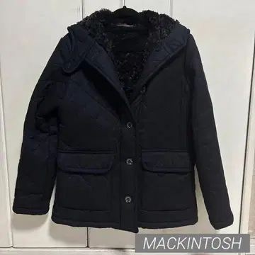 매킨토시 스코틀랜드 퀼팅 자켓 36 네이비 보아 안감