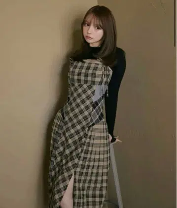 Andmary Nadia check long dress