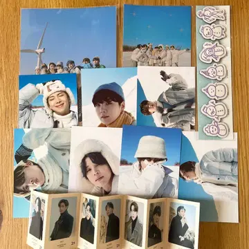 BTS 윈터 패키지 2021 포토 카드 배지 엽서 정국