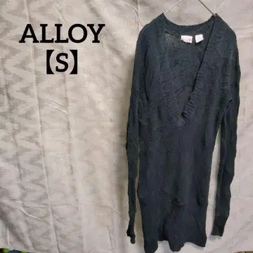 ALLOY [ S ] 올오브어스 니트 원피스 블랙 슬림 롱 스웨터