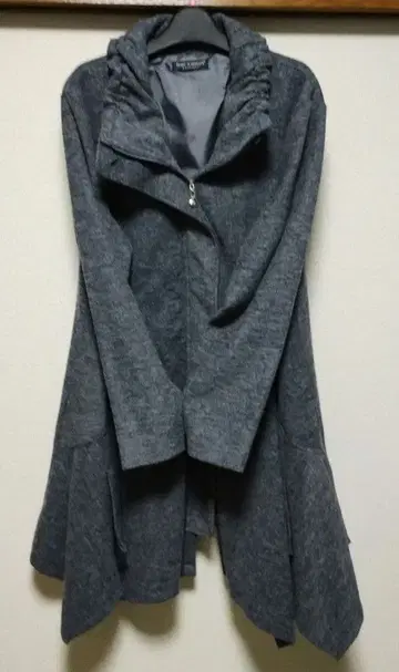 여성용 울 혼방 A라인 코트 그레이