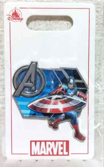 새상품급 MARVEL 어벤져스 캡틴 아메리카 핀 배지