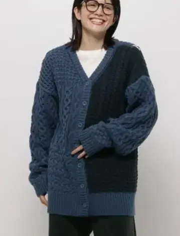 택 포함 niko and - 케이블 패치워크 튜닉