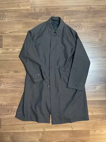 BEAMS 플러스 울 발마칸 코트 L 사이즈 차콜 그레이