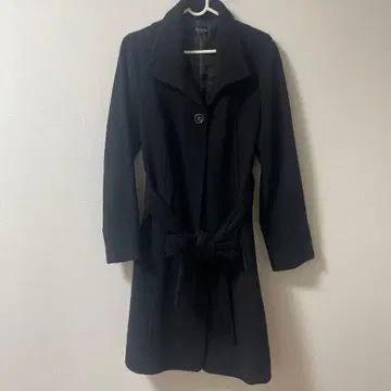 PREMIUM BY VICKY 블랙 롱 코트